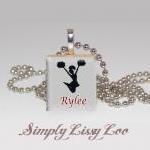 Personalized Cheerleader Scrabble Tile Necklace..