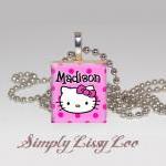 Hello Kitty Personalized Scrabble Tile Necklace