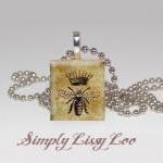 Queen Bee Scrabble Tile Necklace